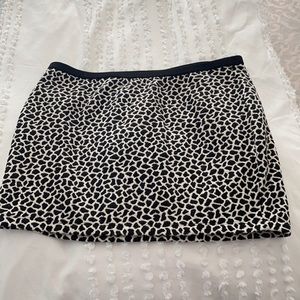 Express white and black leopard sweater skirt